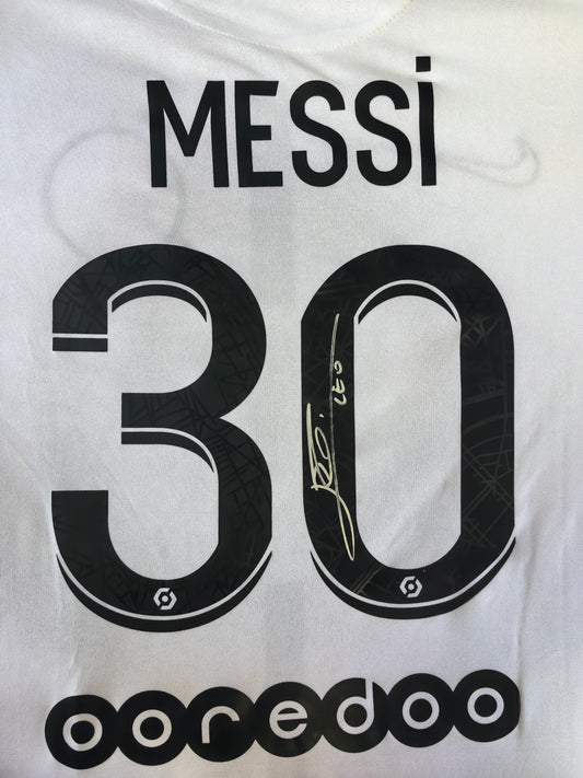 Lionel Messi signed shirt COA AUTOGRAPHSPACE