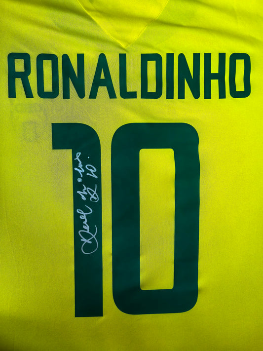 Ronaldinho signed shirt COA AUTOGRAPHSPACE